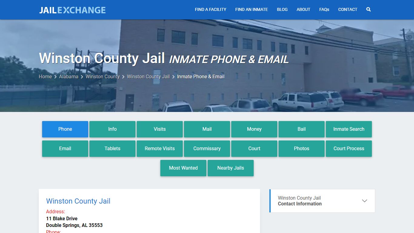 Inmate Phone - Winston County Jail, AL - Jail Exchange